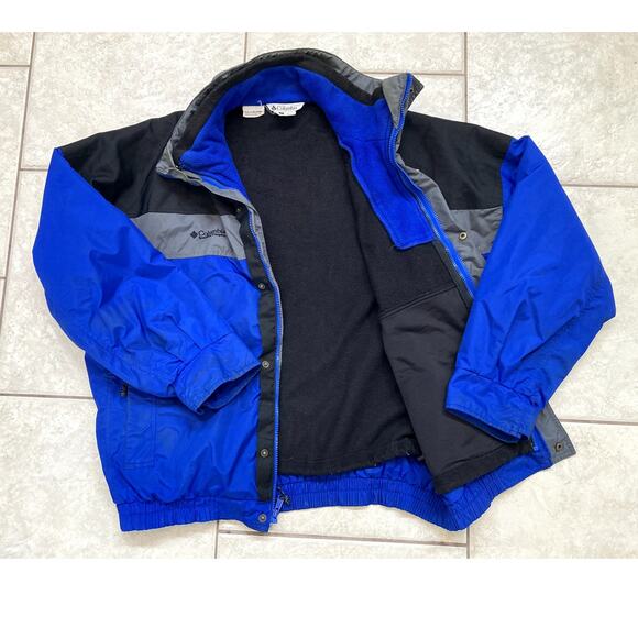 Vintage Columbia Anorak Jacket Mens Large 3 in 1 Bugaboo Blue Black Ski Winter - Picture 15 of 16